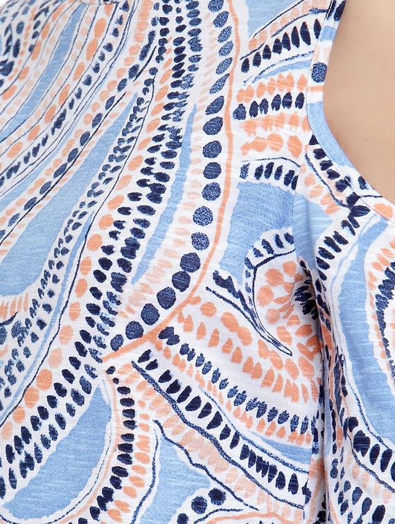 cold shoulder printed top - 16725890 - Zoom Image - 5