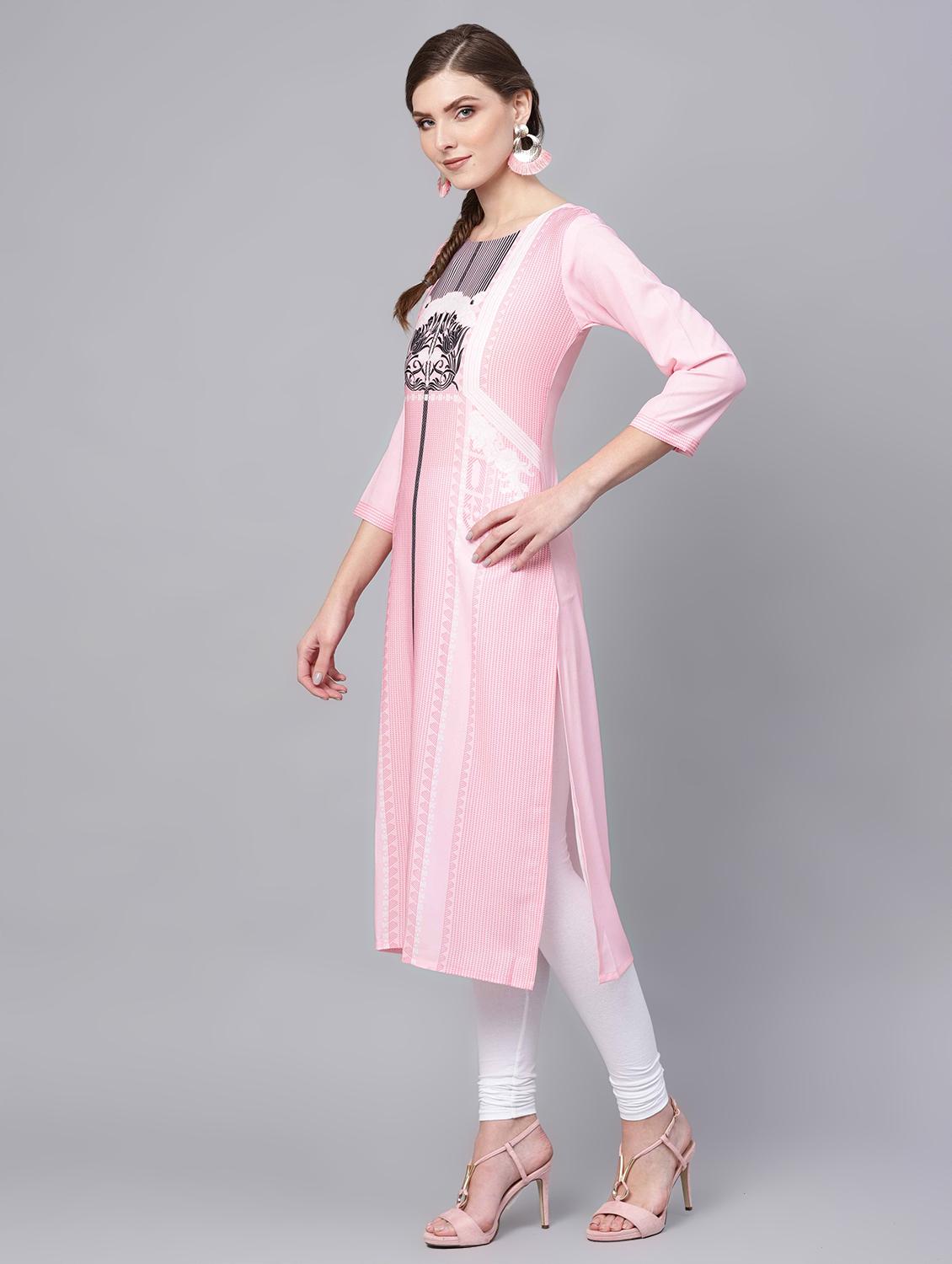 floral straight kurta - 16726002 - Zoom Image - 2