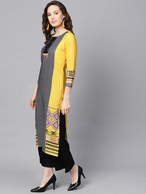 straight printed kurta - 16726052 - Standard Image - 2
