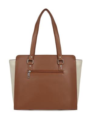 brown leatherette regular handbag - 16726166 - Standard Image - 2