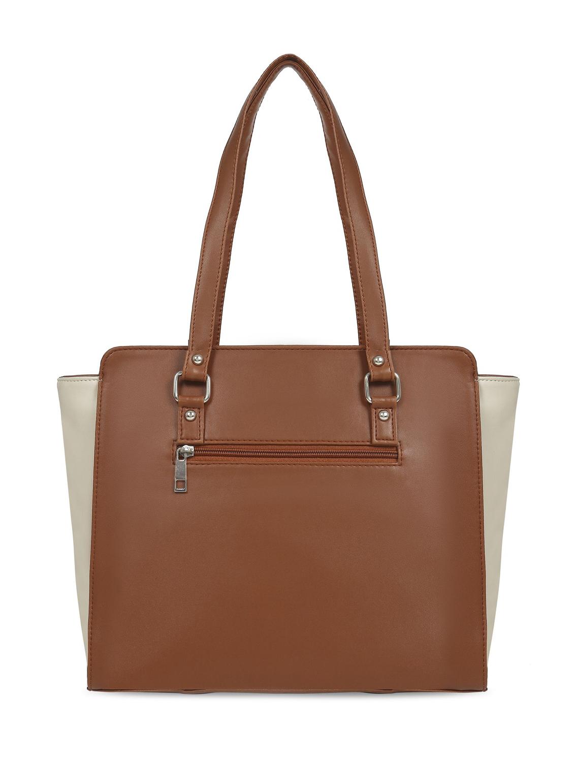 brown leatherette regular handbag - 16726166 - Zoom Image - 2