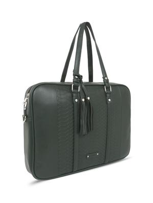 green leatherette laptop laptop bag - 16726211 - Standard Image - 5