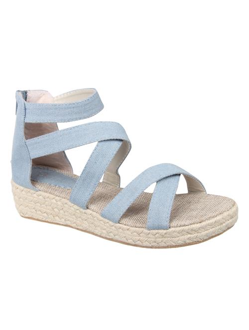 blue closed back wedges - 16726267 - Standard Image - 1