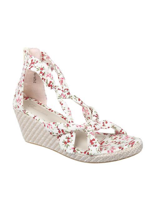 white closed back wedges - 16726269 - Standard Image - 1