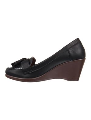 black slip on wedges - 16726436 - Standard Image - 2