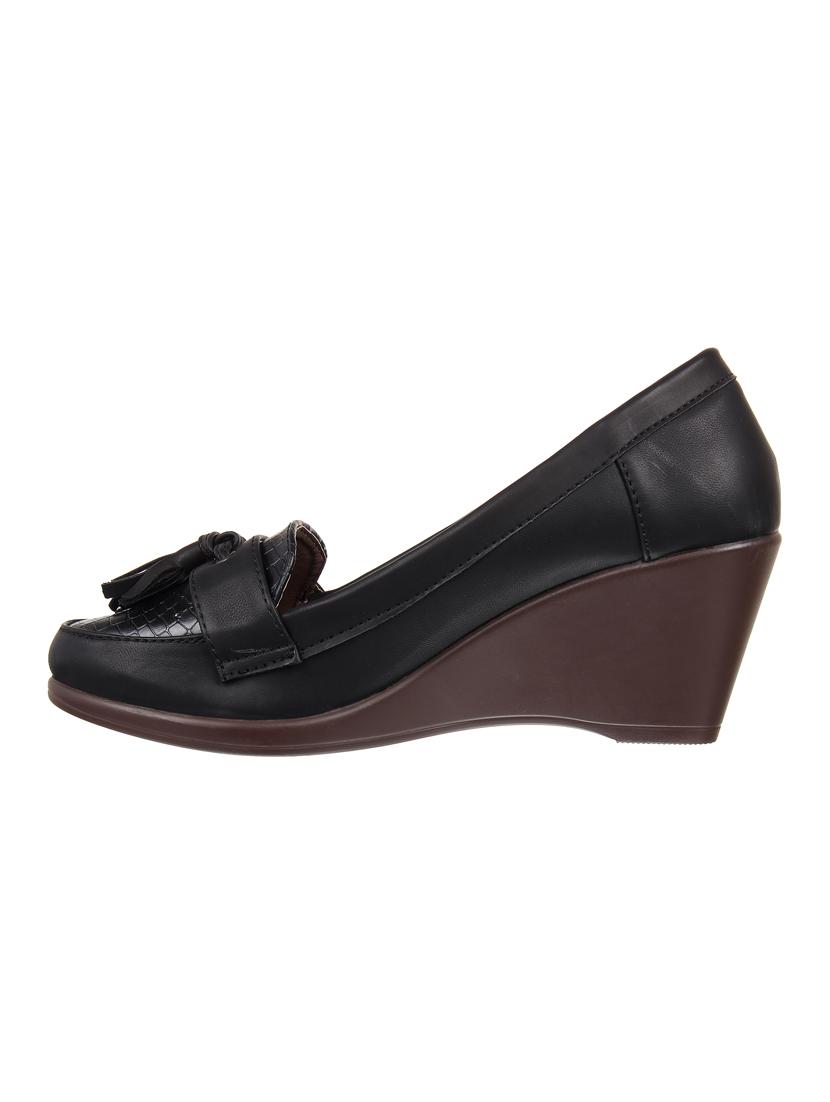 black slip on wedges - 16726436 - Zoom Image - 2