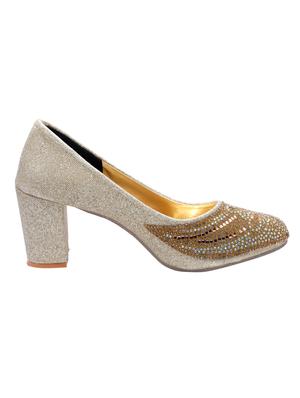 gold slip on pumps - 16726443 - Standard Image - 2
