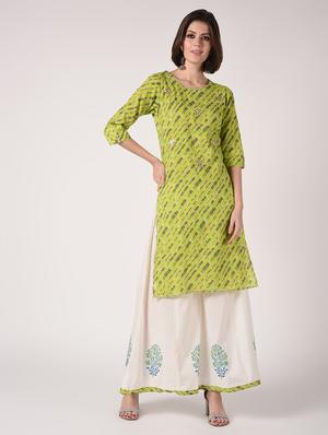 printed kurta palazzo set - 16728280 - Standard Image - 2