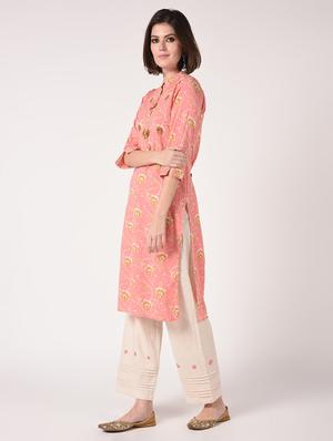 floral print kurta palazzo set - 16728283 - Standard Image - 2