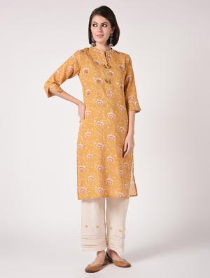 floral print kurta palazzo set - 16728284 - Standard Image - 2