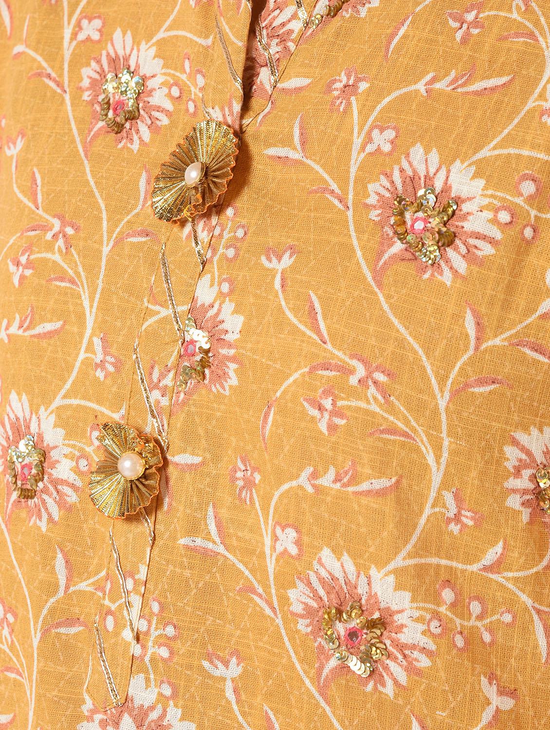 floral print kurta palazzo set - 16728284 - Zoom Image - 5