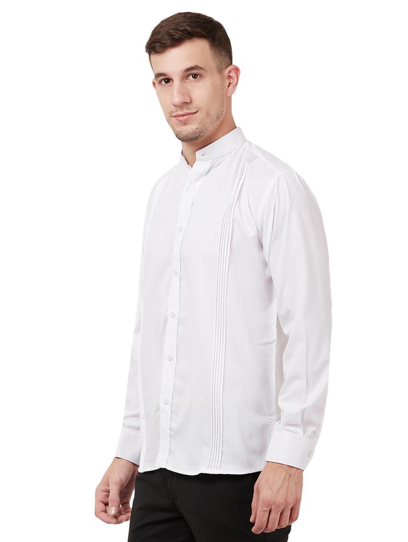 white solid casual shirt - 16728669 - Zoom Image - 2