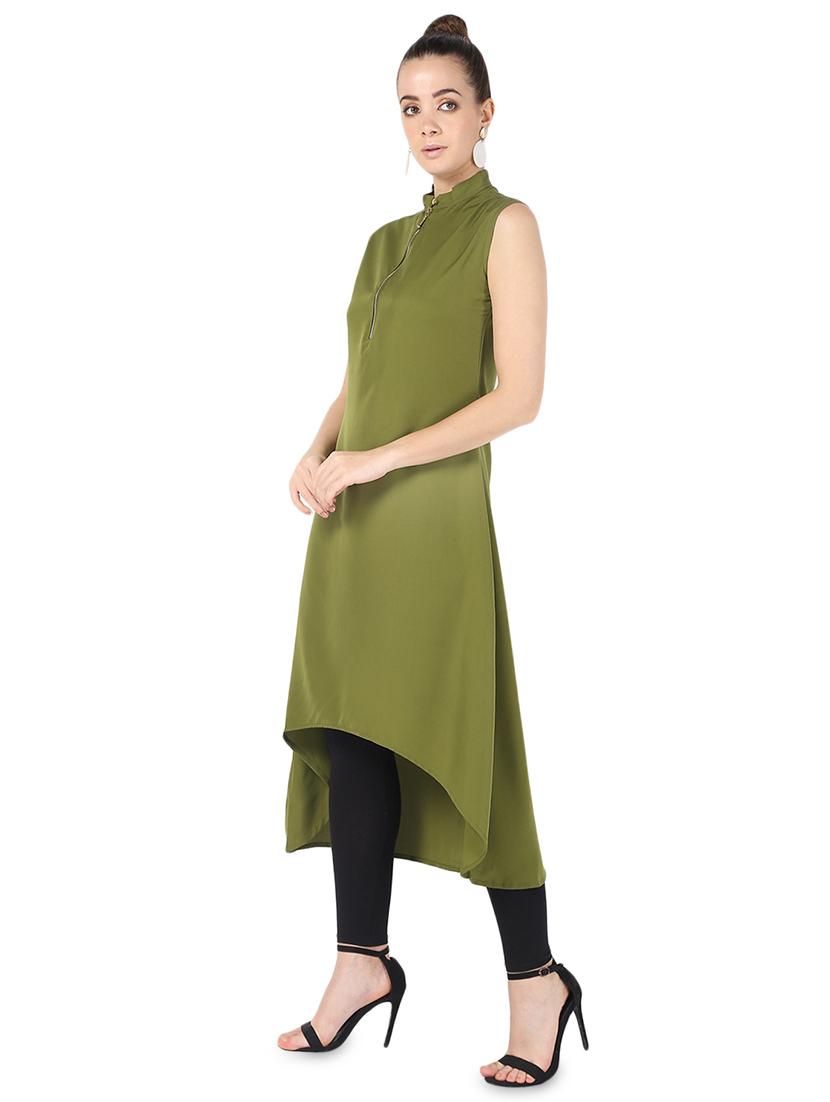 solid high-low kurta - 16728767 - Zoom Image - 2