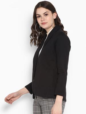 lapel neck long sleeved jacket - 16729224 - Standard Image - 2