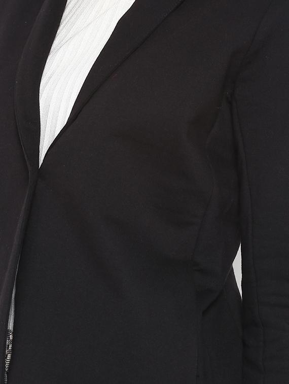 lapel neck long sleeved jacket - 16729224 - Zoom Image - 5