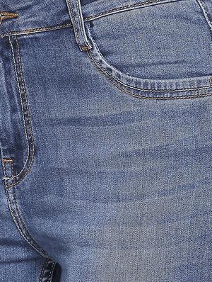 high rise distressed jeans - 16729853 - Standard Image - 5