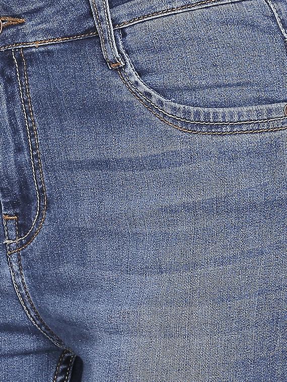 high rise distressed jeans - 16729853 - Zoom Image - 5