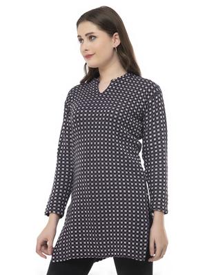 checkered woolen kurti - 16729877 - Standard Image - 2