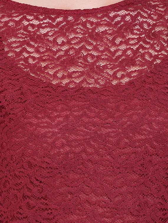 round neck laced top - 16730498 - Zoom Image - 5