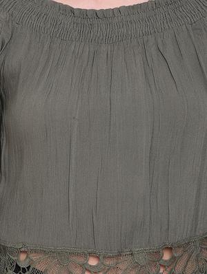 off shoulder lace detail top - 16730514 - Standard Image - 5