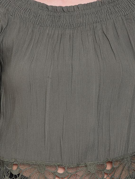 off shoulder lace detail top - 16730514 - Zoom Image - 5