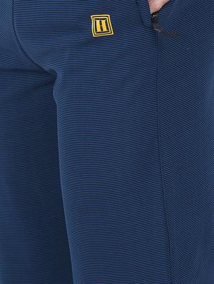 dark blue striped ankle length track pant - 16730999 - Standard Image - 5
