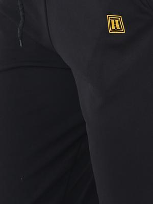 black solid ankle length track pant - 16731003 - Standard Image - 5