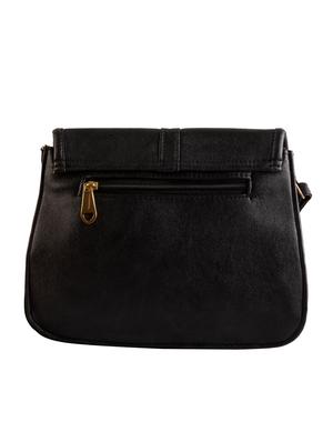 black leatherette regular sling bag - 16731021 - Standard Image - 2