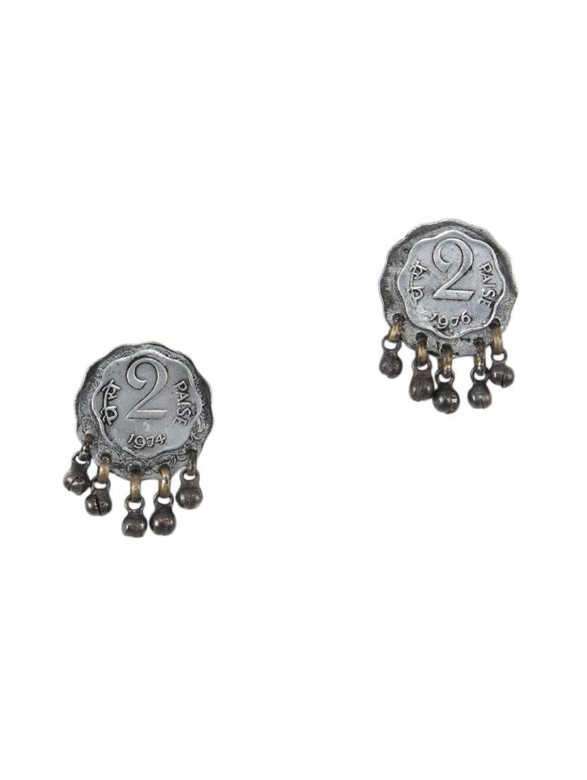 silver brass studs earring - 16733308 - Zoom Image - 2