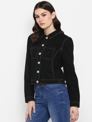 long sleeved denim jacket - 16734574 - Standard Image - 2