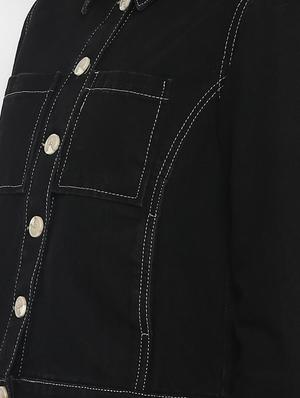 long sleeved denim jacket - 16734574 - Standard Image - 5