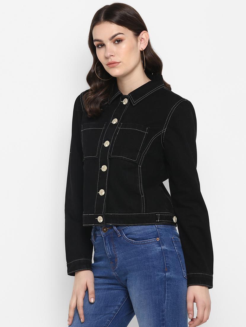 long sleeved denim jacket - 16734574 - Zoom Image - 2