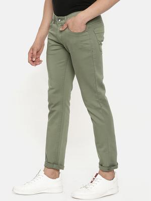 green solid plain jean - 16734699 - Standard Image - 2