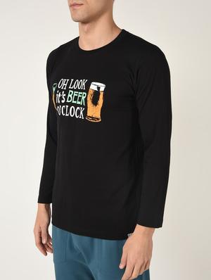 black typographic chest print t-shirt - 16735118 - Standard Image - 5