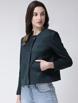 long sleeved concealed placket jacket - 16735150 - Standard Image - 2