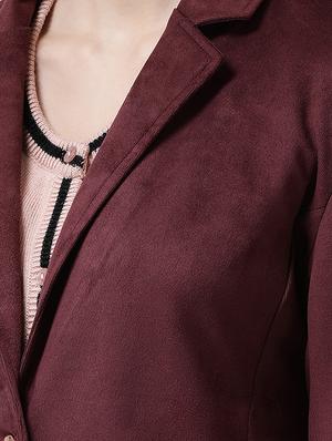 lapel neck long sleeved blazer - 16735151 - Standard Image - 5