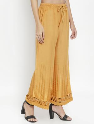 high rise laced hem palazzo - 16735563 - Standard Image - 2