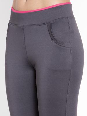high rise solid track pant - 16735659 - Standard Image - 5