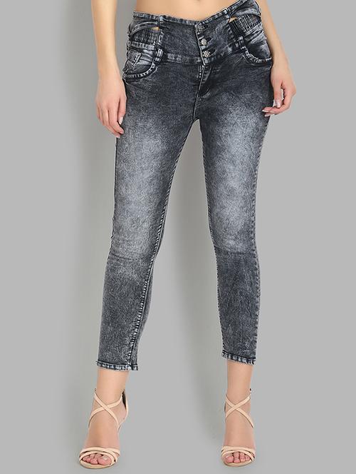 high rise button detail jean - 16737062 - Standard Image - 1
