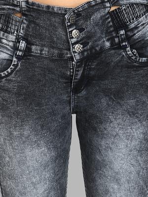 high rise button detail jean - 16737062 - Standard Image - 5