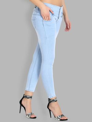 mid rise button detail jeans - 16737068 - Standard Image - 2