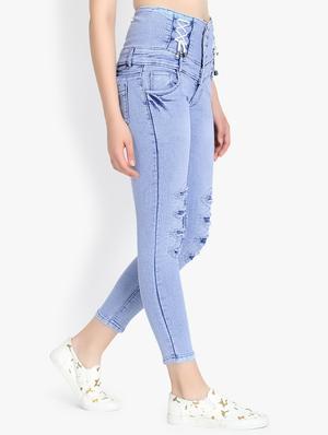 high rise distressed jeans - 16738242 - Standard Image - 2