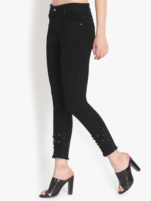 high rise frayed hem jeans - 16738246 - Standard Image - 2