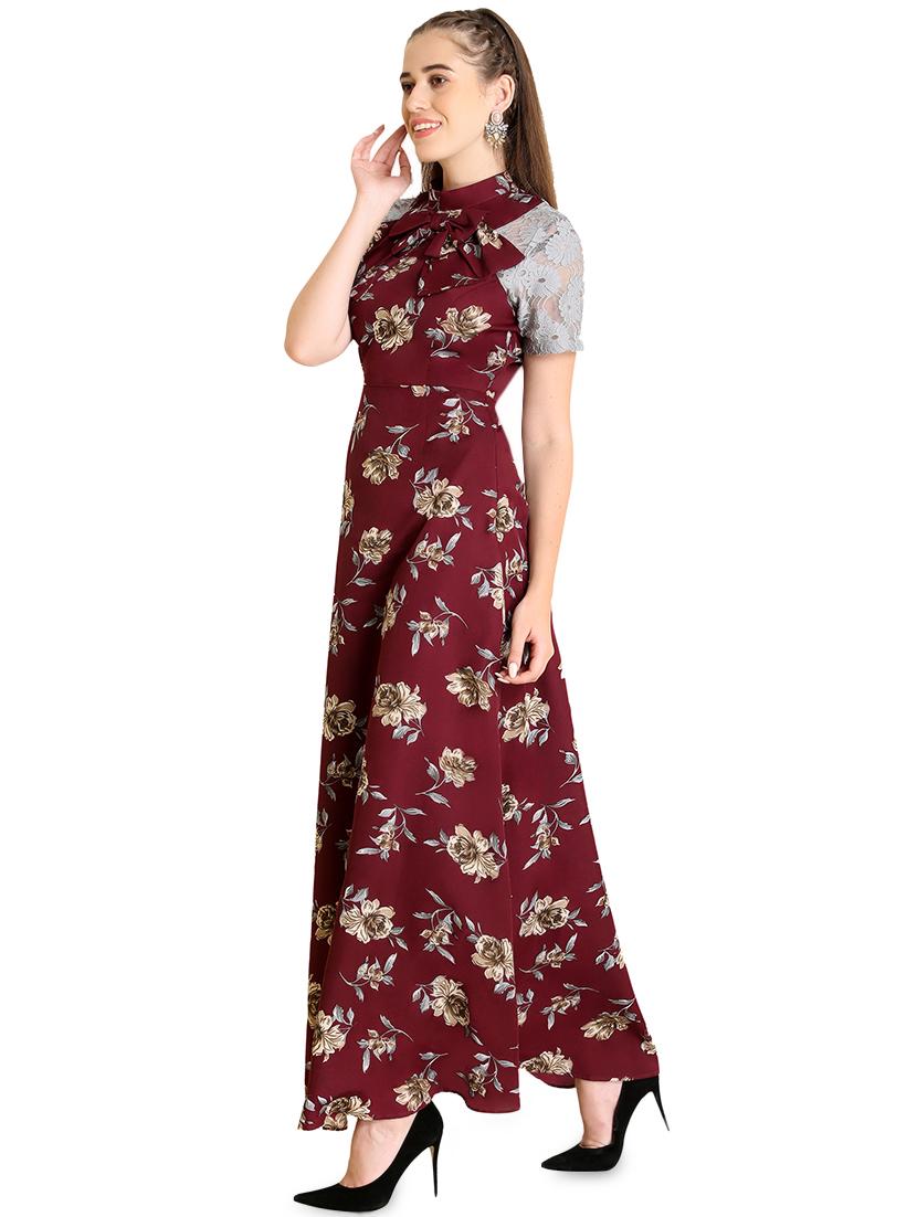 tie knot floral maxi dress - 16738510 - Zoom Image - 2