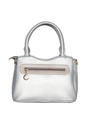 silver leatherette regular handbag - 16738892 - Standard Image - 2