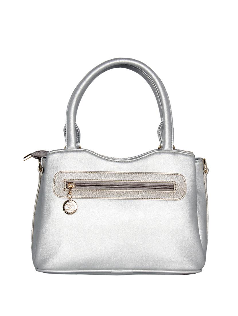 silver leatherette regular handbag - 16738892 - Zoom Image - 2
