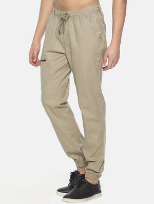 beige solid jogger - 16739229 - Standard Image - 2