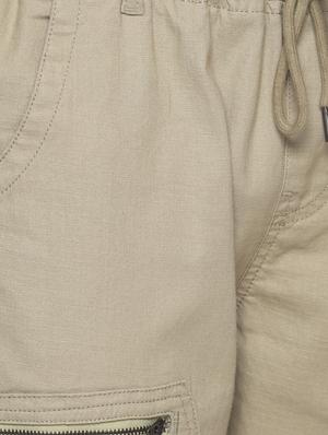 beige solid jogger - 16739229 - Standard Image - 5