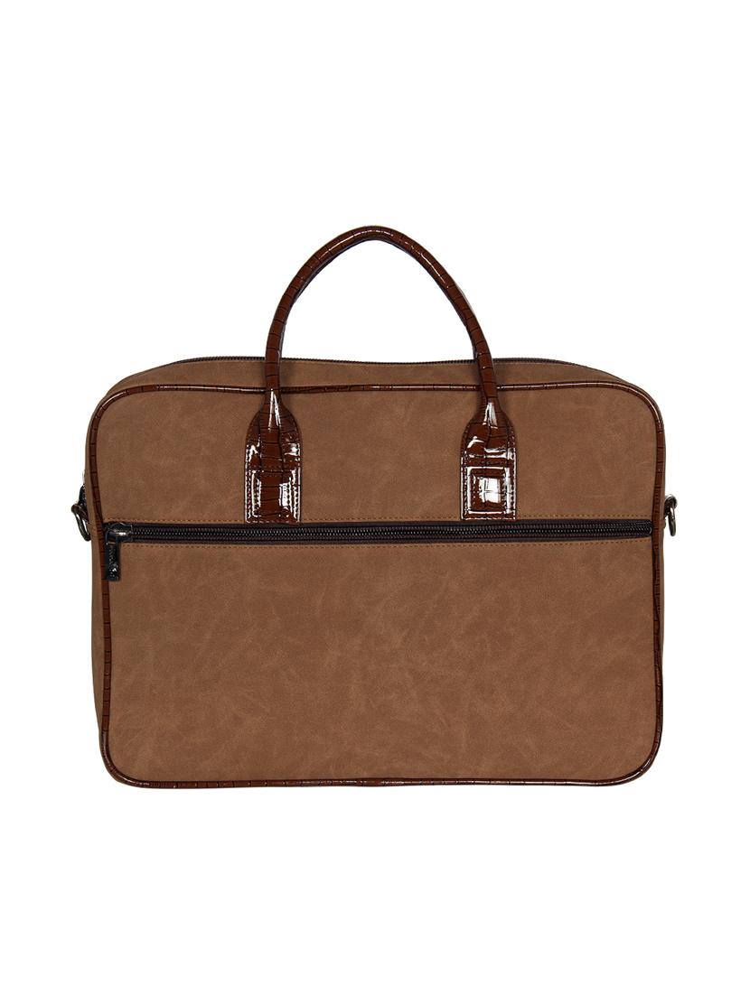 beige leatherette (pu) laptop bag - 16739352 - Zoom Image - 2