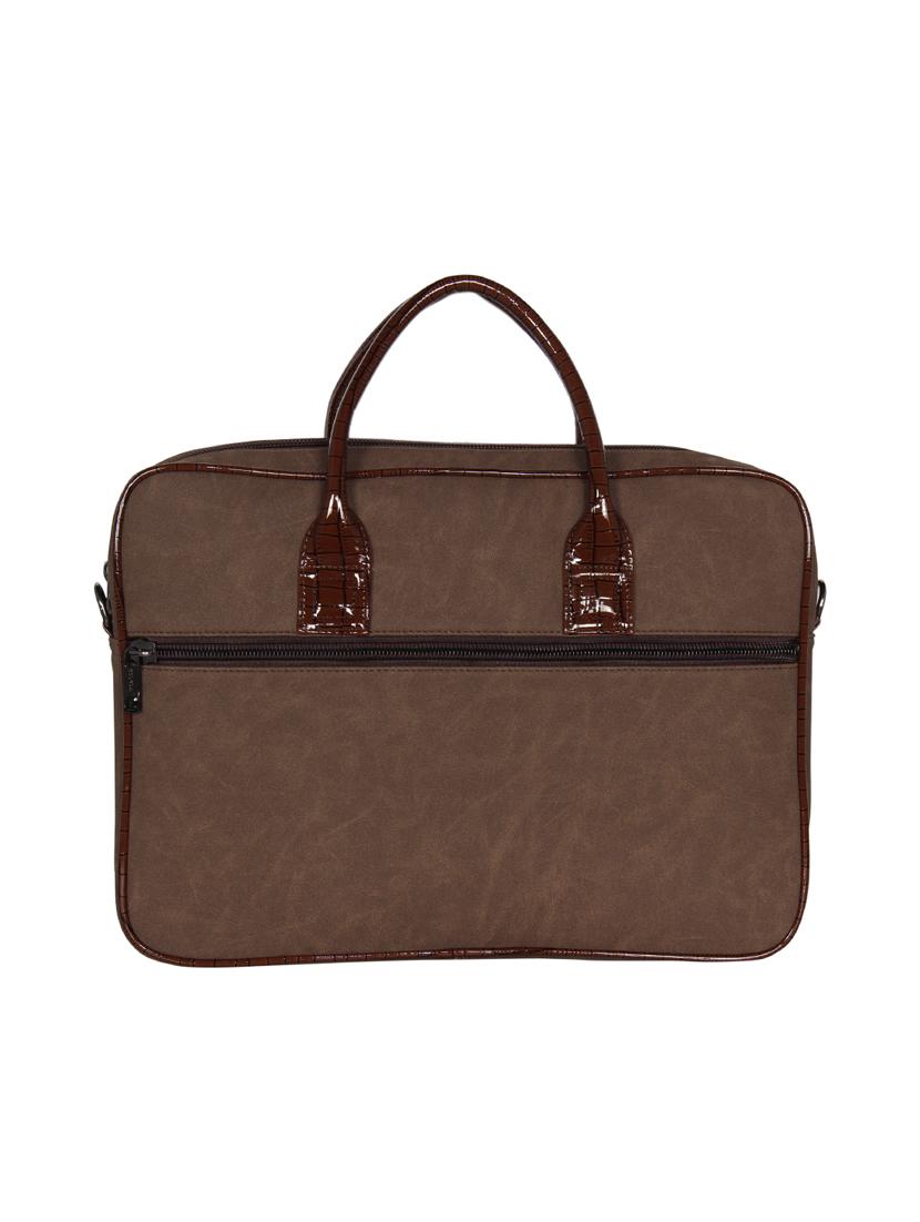 brown leatherette (pu) laptop bag - 16739354 - Zoom Image - 2